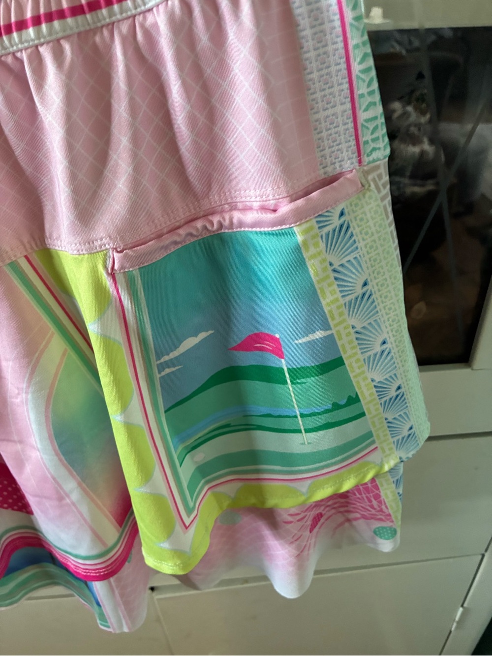 Lucky in Love sz S Women’s Pink Golf Patterned Summer Skort like new! - Picture 9 of 9